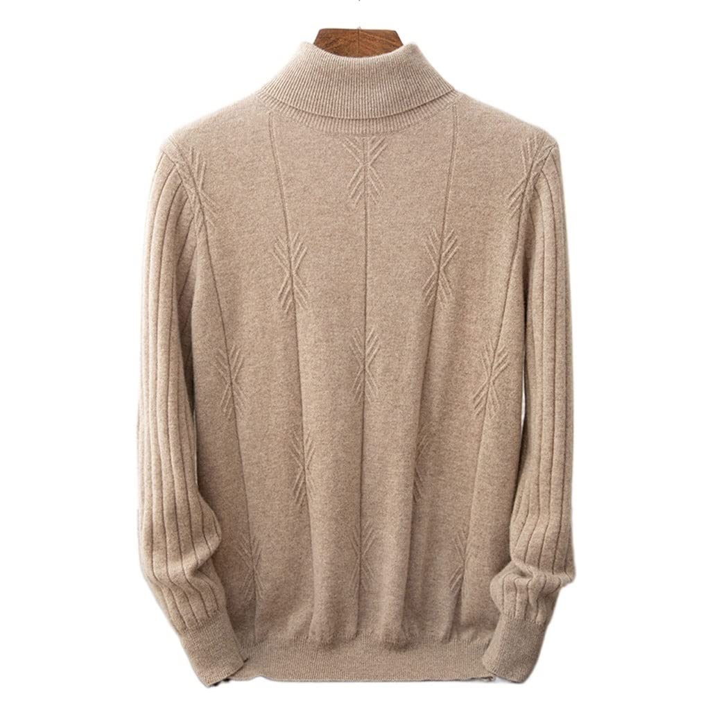 Pull homme col haut chaud en laine tricotée contre le froid de l'hiver