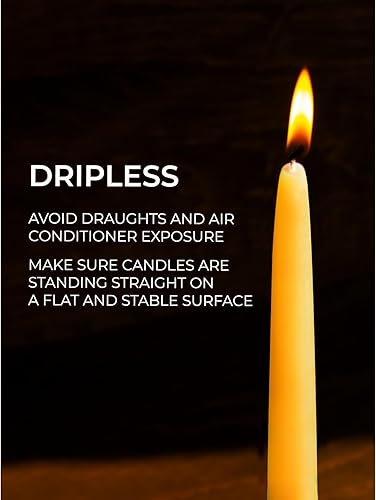 Miniatura 18 de CANDWAX Velas de pilar de cera de abeja pura de 1.8 x 4 pulgadas, juego de 3 a 34.5 horas de combustión, velas amarillas hechas a mano, velas