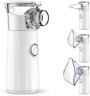 Portable Nebulizer - Nebulizer Machine for Adults and Kids, Handheld Mesh Nebulizer of Cool Mist for Breathing Problems, Used at Home Office Travel