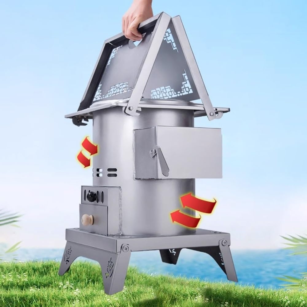 Heizung Herd Tragbare Faltbare Holz Herd Haushalt Vergasung Herd Holz-Heizung Herd Grill Herd
