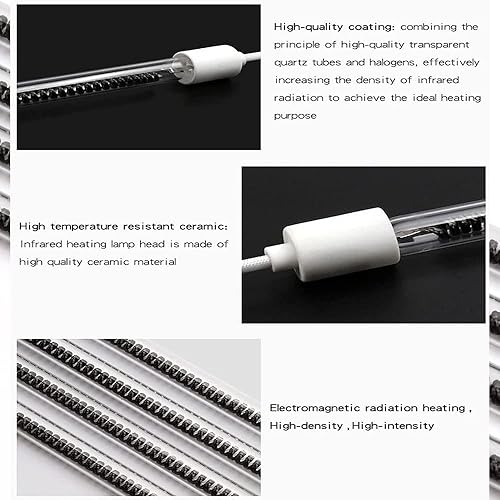 Miniatura 4 de Tubo de lámpara de calefacción de fibra de carbono Tubo de lámpara de horno de calefacción Tubo de lámpara de hornear Equipo infrarrojo Tubo de luz