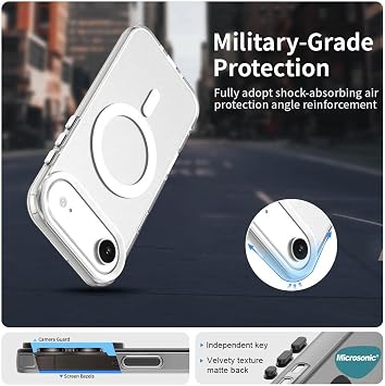 Microsonic Apple iPhone 17 Air için Kılıf MagSafe Clear Soft Şeffaf [iPhone 17 Air ile Uyumlu Kılıf - Şeffaf]