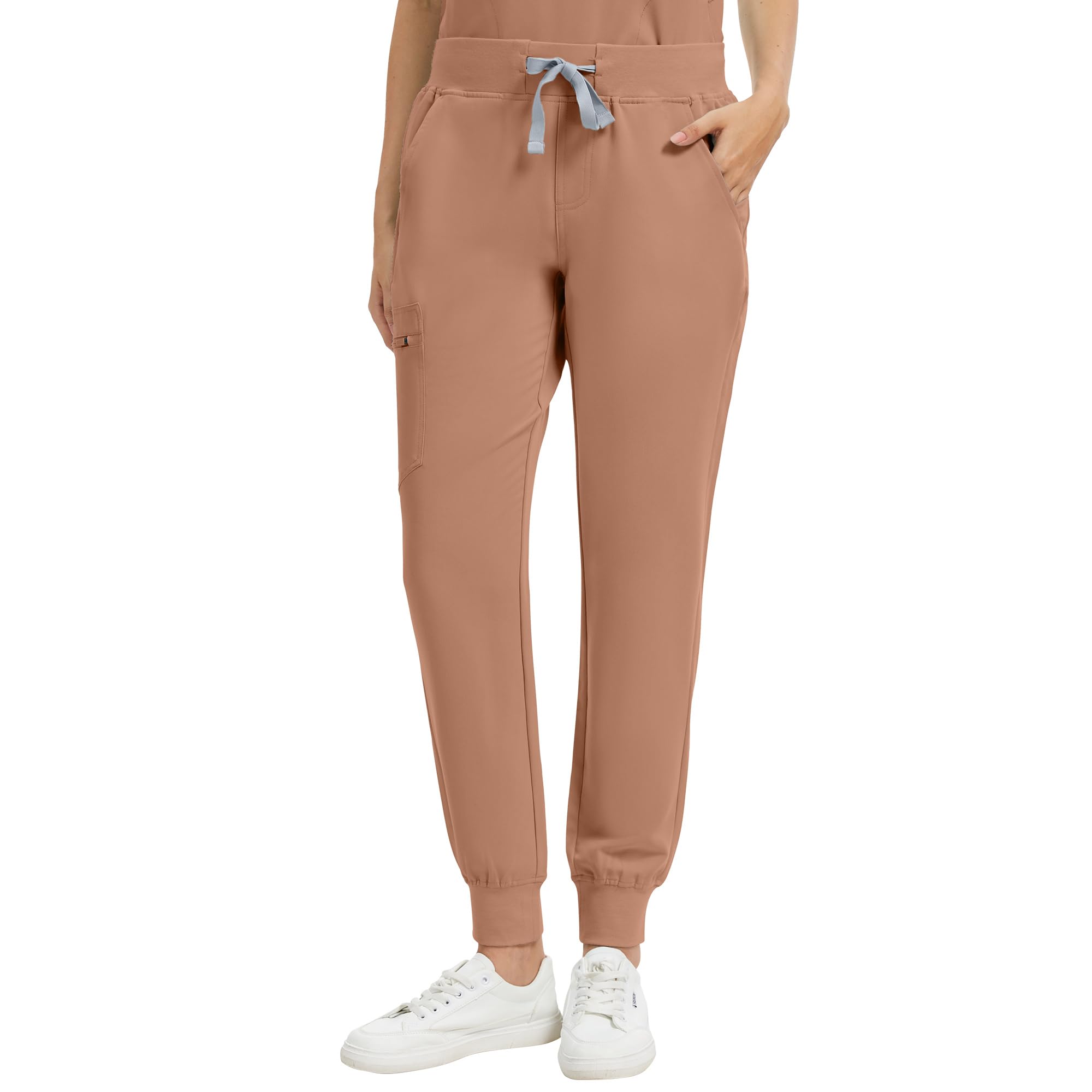 Kitmaz Women's Scrub Pants, Mid Rise Stretch Jogger Style