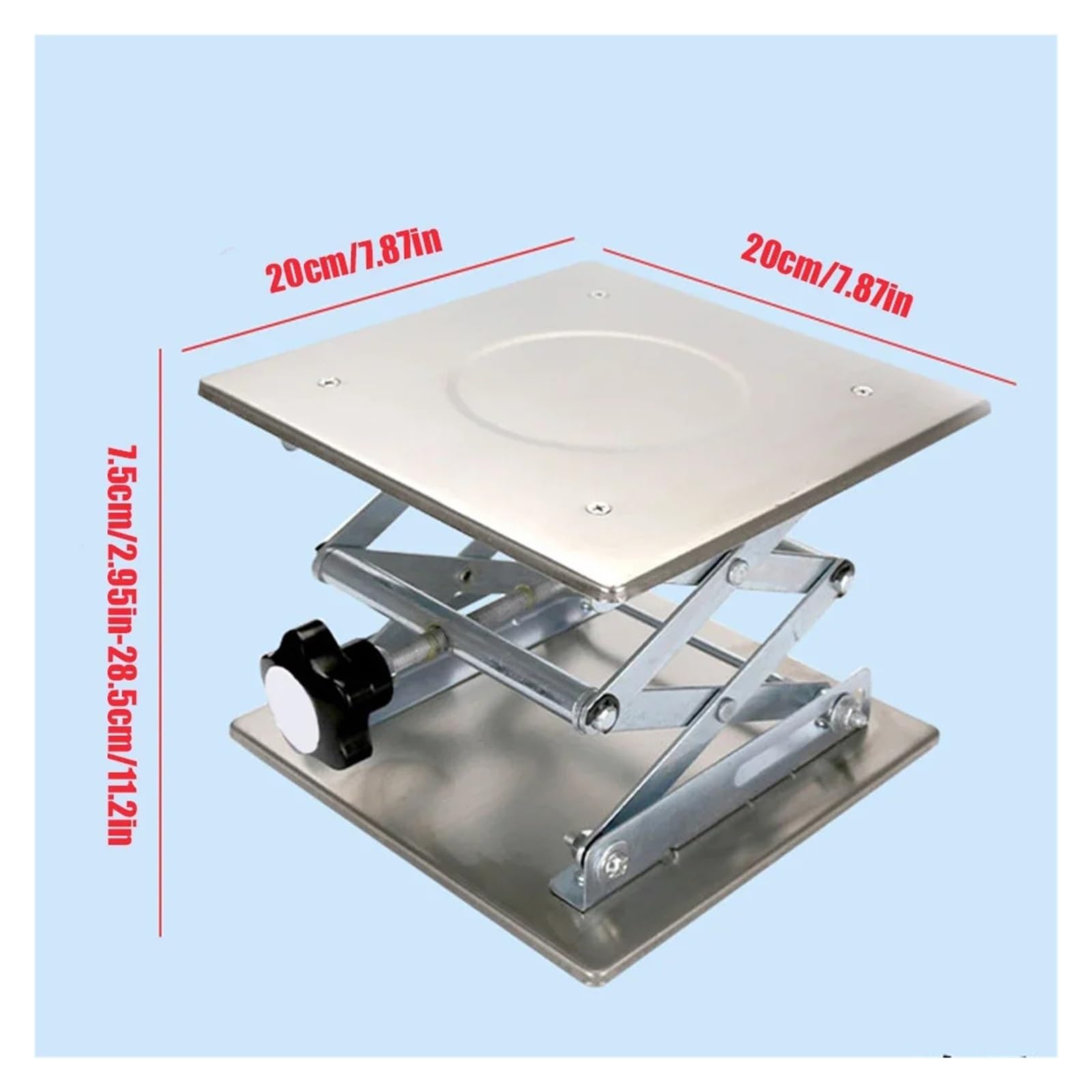 Mini Hubtisch 1 stücke Lift Tisch Labor Platte Jack Scissor Stand Plattform Router Werkbank Labor Zimmerei Werkzeuge | 200*200