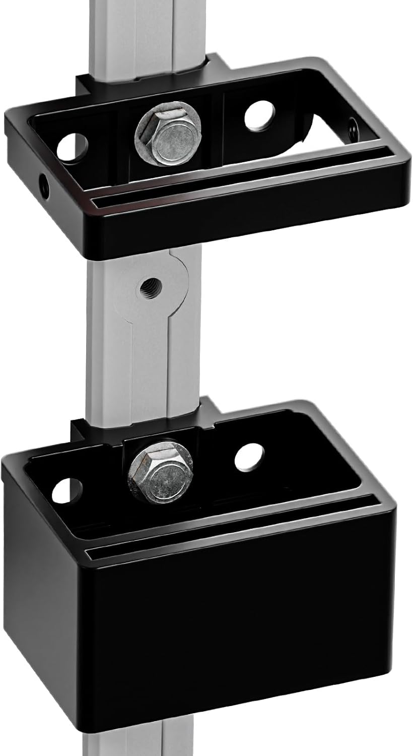 Alpha Engineered Level Mount Holder for Alpha Rails - Compatible with Milwaukee Packout Tool Box with Alpha Rail System (Black)