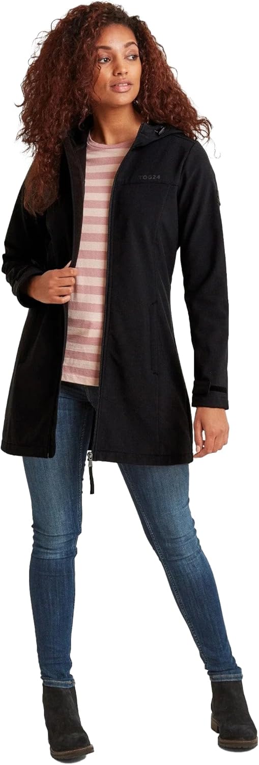 TOG 24 Womens/Ladies Keld Long Length Soft Shell Jacket (12 US) (Black)