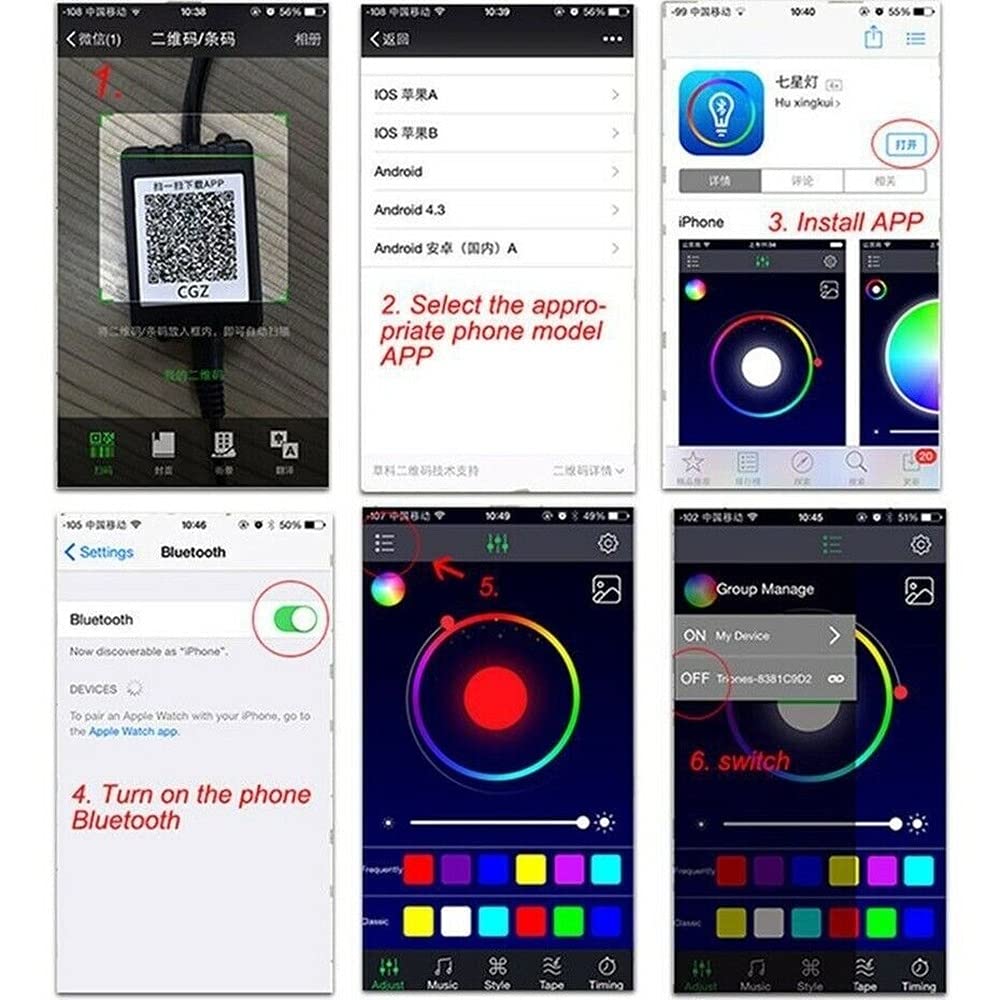 Samochodowe oświetlenie wnętrza dekoracja 12 V 2 W aplikacja sterowanie muzyką RGB samochód ciężarówka otoczenia lampa LED światłowodowe źródło światła zestaw (zestaw 1 do 4 głowic)