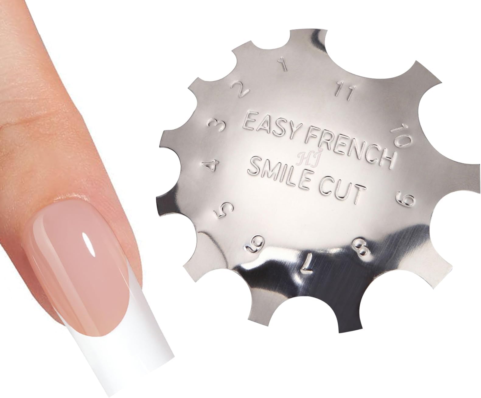 C-Shade Easy French Smile Line Nail Art Manicure Edge Trimmer Nail Cutter Acrylic Tool with 11 Sizes-FS01
