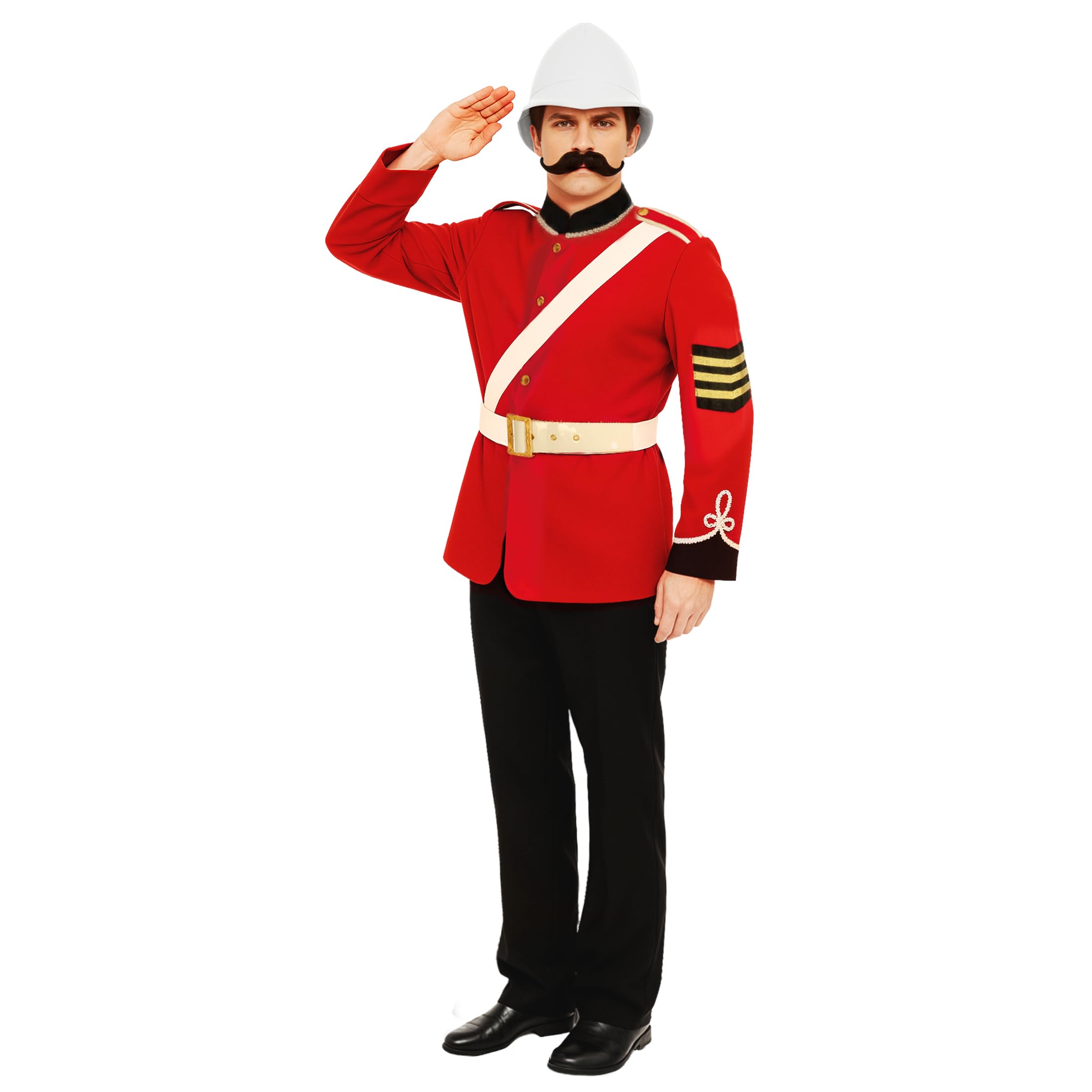 Fun Shack Boer War Army Soldier Costume Men British Military Fancy Dress Outfit for Themed Events and Parties