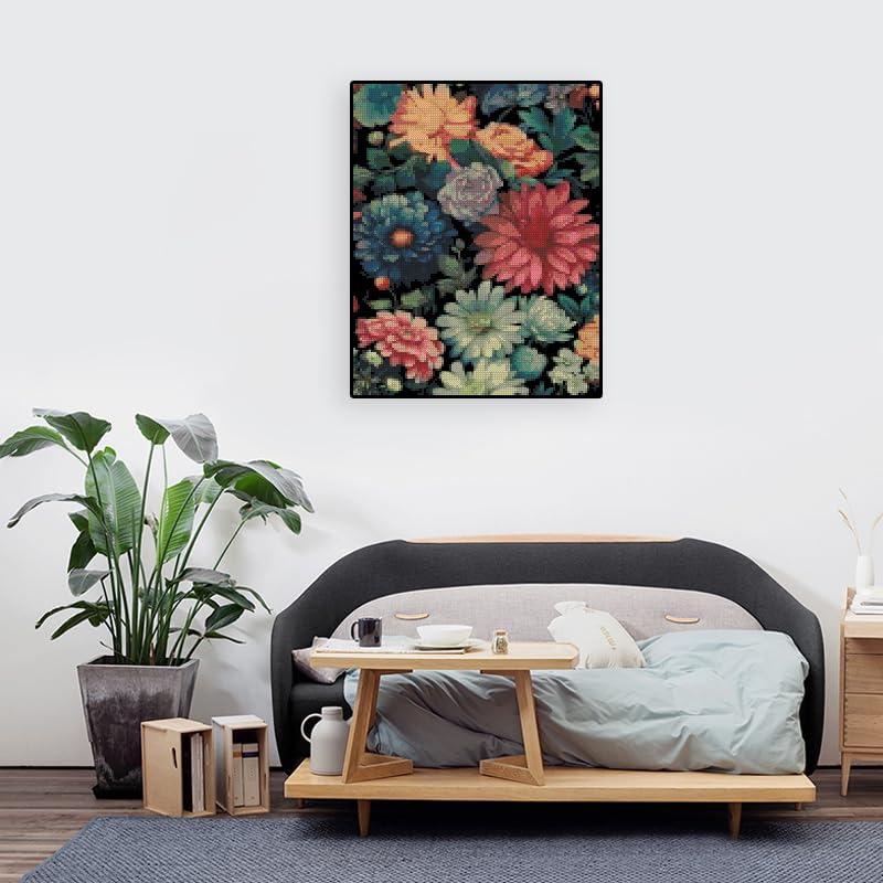 Image of Succulent Stamped Cross Stitch Kits - Needlepoint Counted Cross Stitch Kits for Beginners Adults Flowers Patterns Crossstitching Kits Dimensions Embroidery Kits Arts and Crafts (11CT Without Frame)