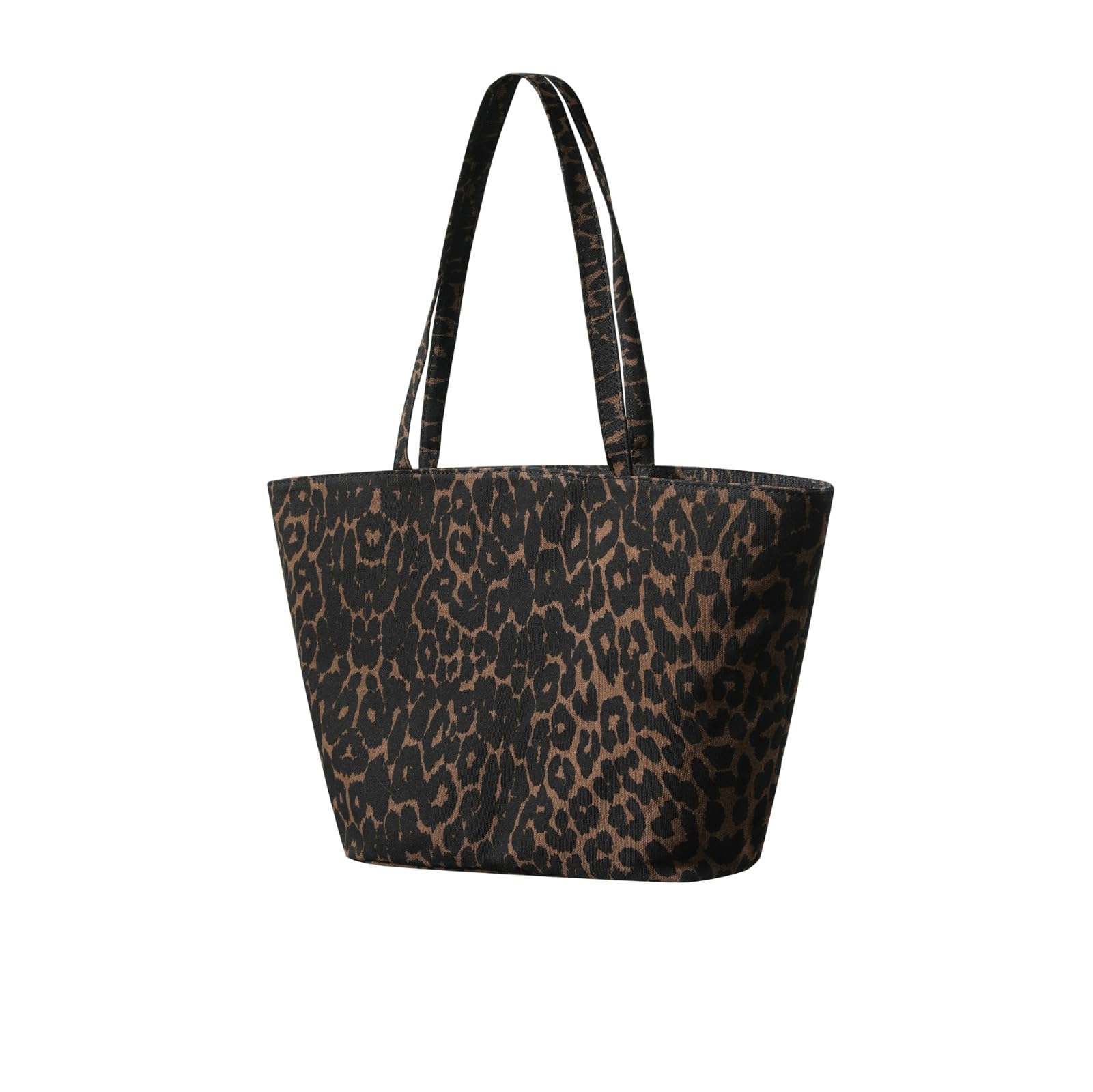 OCUH Oversized Leopard Prints Shoulder Bags for Women Deformable Canvas Large Capacity Shopping Totes (leopard,34 * 60 * 19 cm)