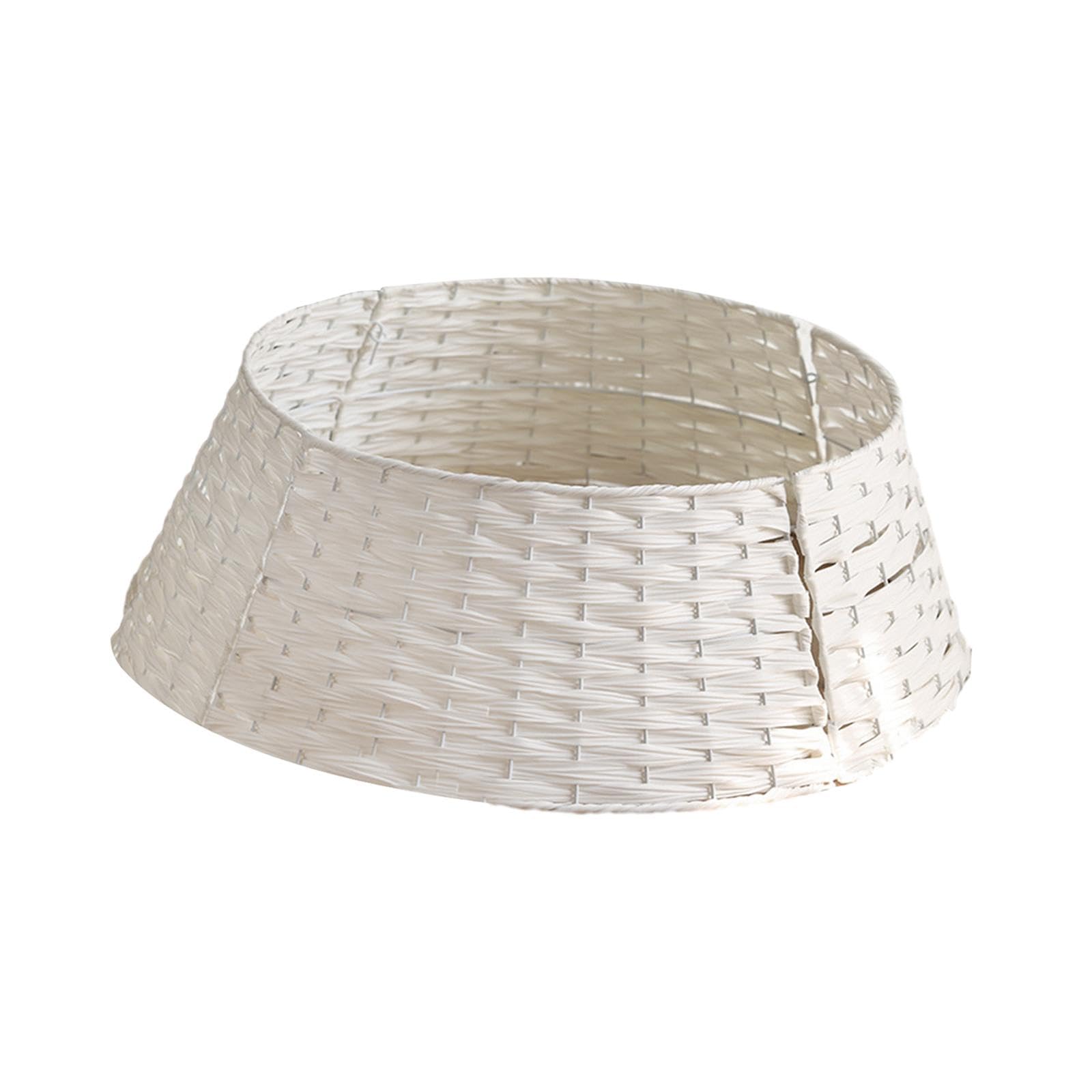 1 Ensemble Jupe Sapin Noël Ornement Jupe Base Tablier Décoration Anneau Pied Sapin Support Matière Lavable Démontable Adapté pour Intérieur Commerce E, Petit Blanc