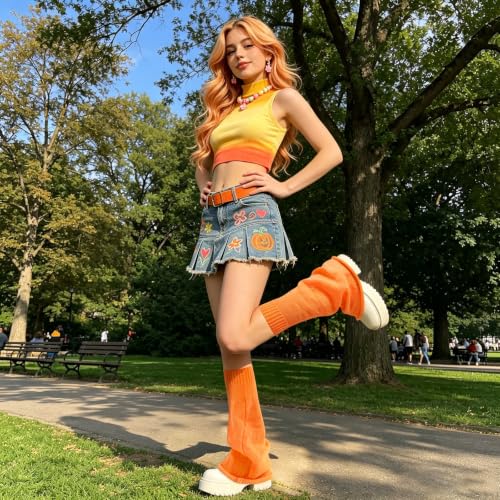 Image of Junely Leg Warmers for Women Kawaii Leg Warmer Baggy Legwarmers