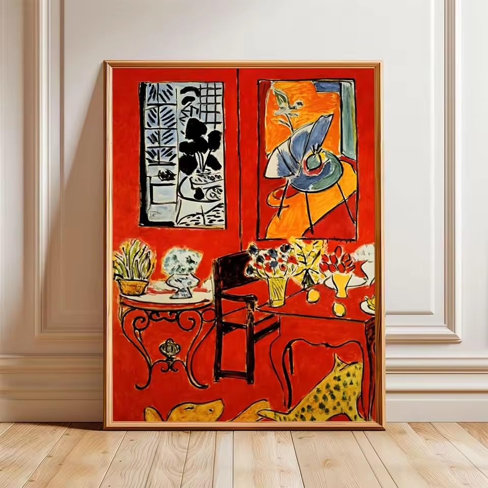 Peinture sur toile fauviste 50x70cm de qualité supérieure pour intérieur moderne