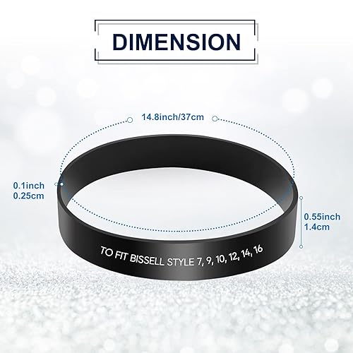 Miniatura 6 de KEEPOW Style 7910 PN 3031120 - Correa de repuesto para aspiradora Bisell paquete de 4