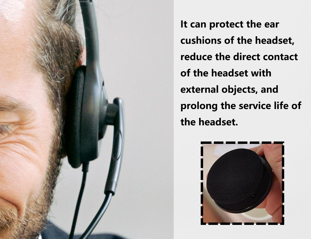 KAPSING 6 Pezzi Cuscinetti Auricolari in Schiuma di Ricambio Neri 55 mm per Cuffie Audio