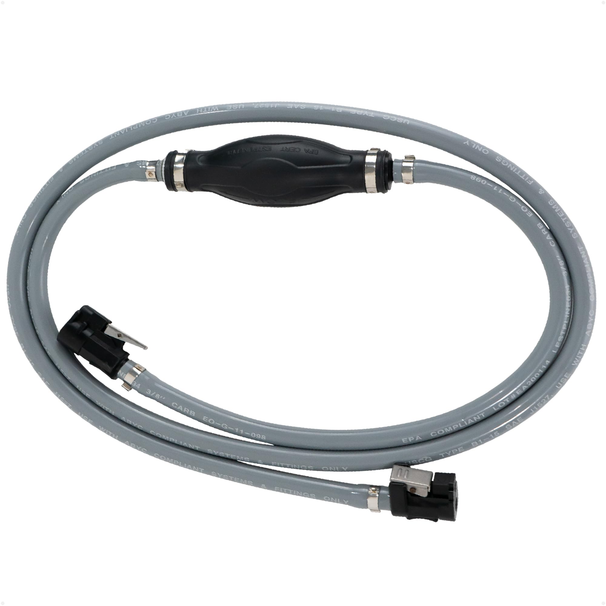 Five Oceans Marine Boat Fuel Line Kit Compatible with Mercury 3/8-Inch x 6-Foot, EPA/CARB Approved, Leakproof Outboard Fuel Line for All Mercury Engine End &amp; Tank End Male Fitting (Post-1998) - FO4282