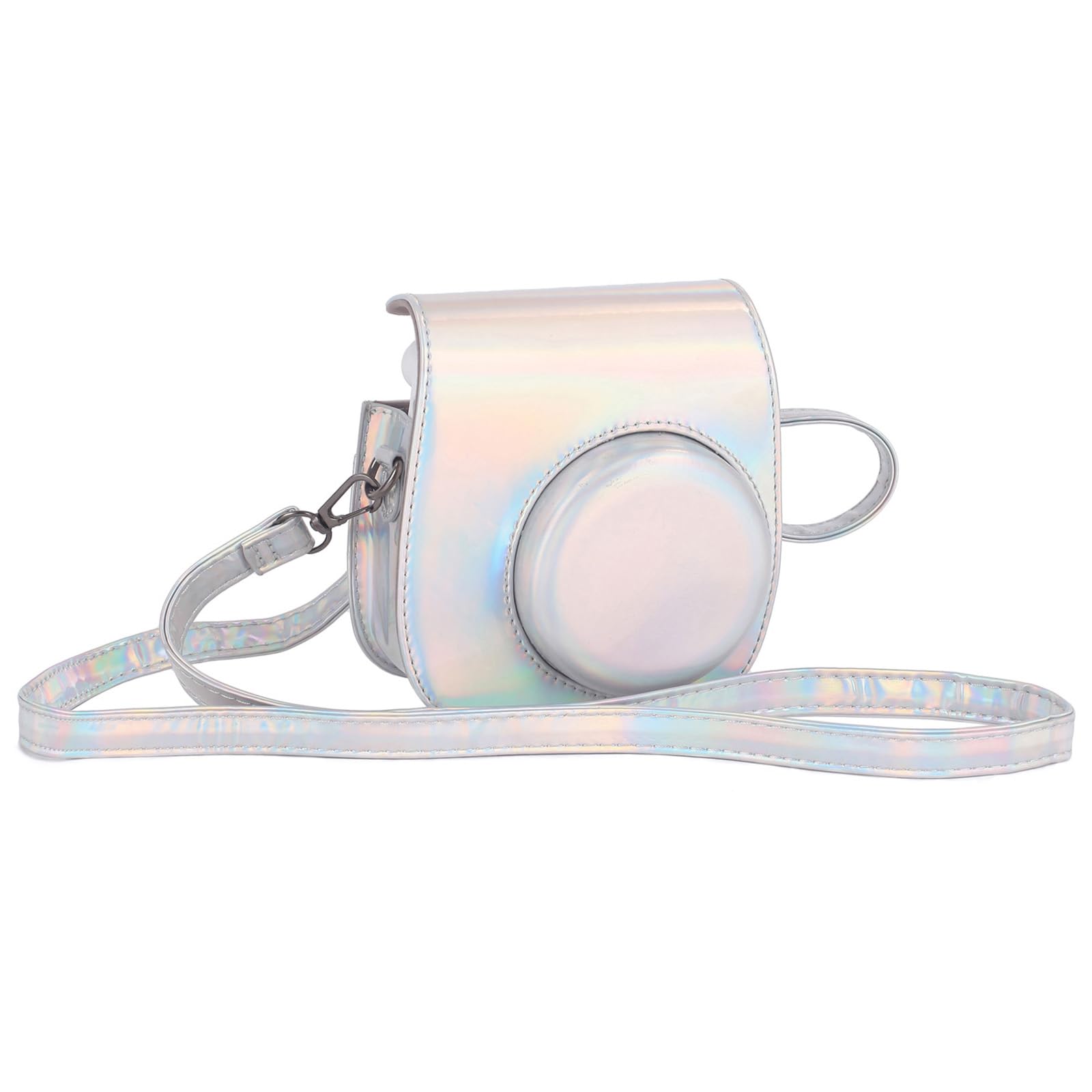 Riosin Instant Mini 12 Protective Camera Case for Fujifilm Instax Mini 12/11,Premium PU Leather Camera Bag Cover with Pocket and Removable&Adjustable