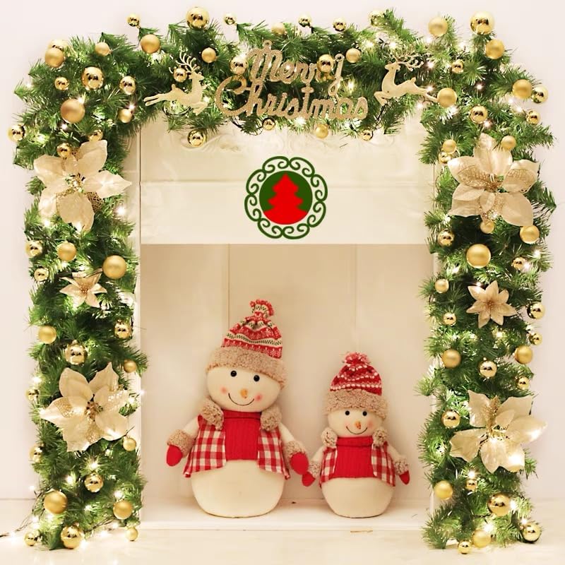 Ghirlanda Natalizia CHOIGN Con Luci LED - 2.7M Decorazione Per Casa, Porta E Camino - Foto 4