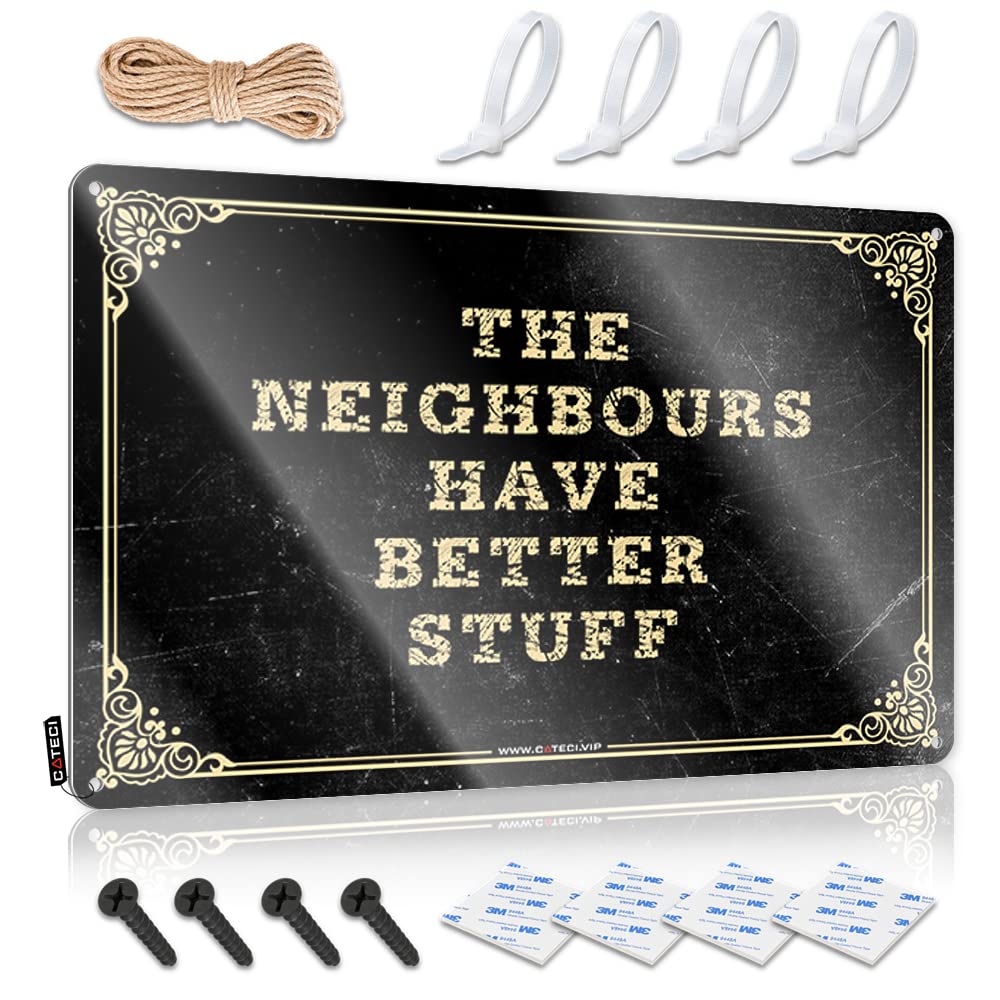 Bar Decor For Home The Neighbours Have Better Stuff Tin Sign Bar Rules Tin Metal Sign Funny Garage Bar Signs(20X30CM)