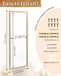 Dry Erase Board for Wall, Large Magnetic Whiteboard, White Board Dry Erase for Decoration/Planning/Kitchen Grocery List/Memo, for Office/School/Home 11.8"x 35.4"