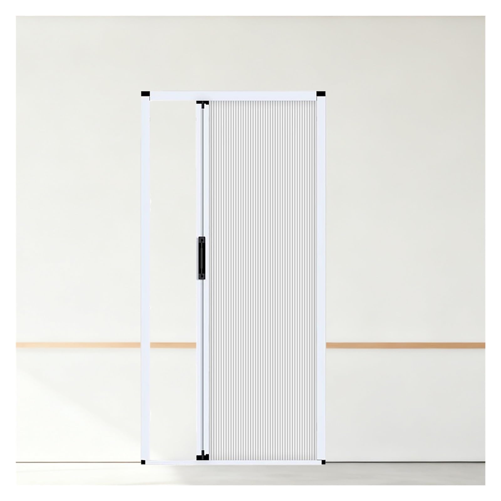 Drzwi akordeonowe, drzwi harmonijkowe 215 cm, wodoodporna ścianka działowa z aluminiową ramą, termoizolacyjna tkanina komórkowa do szafy, prysznica i patio - konfigurowalny rozmiar (93 x 215 cm)