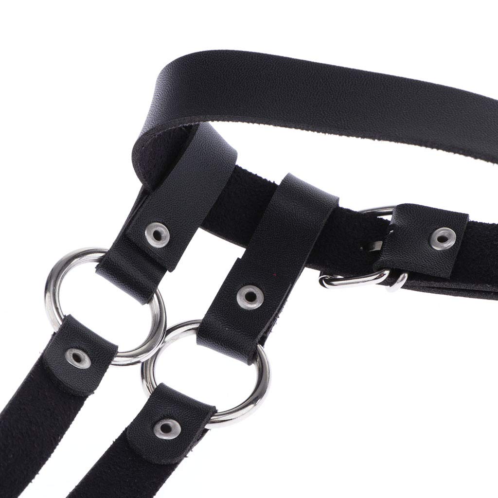 CLUB BOLLYWOOD® Punk Pu Leather Harness Garter Belt Adjustable Waist Leg Cincher Cage Belt '|Clothing, Shoes & Accessories | Womens Clothing | Intimates & Sleep | Garter Belts'|Garter Belts' - Image 4 thumbnail
