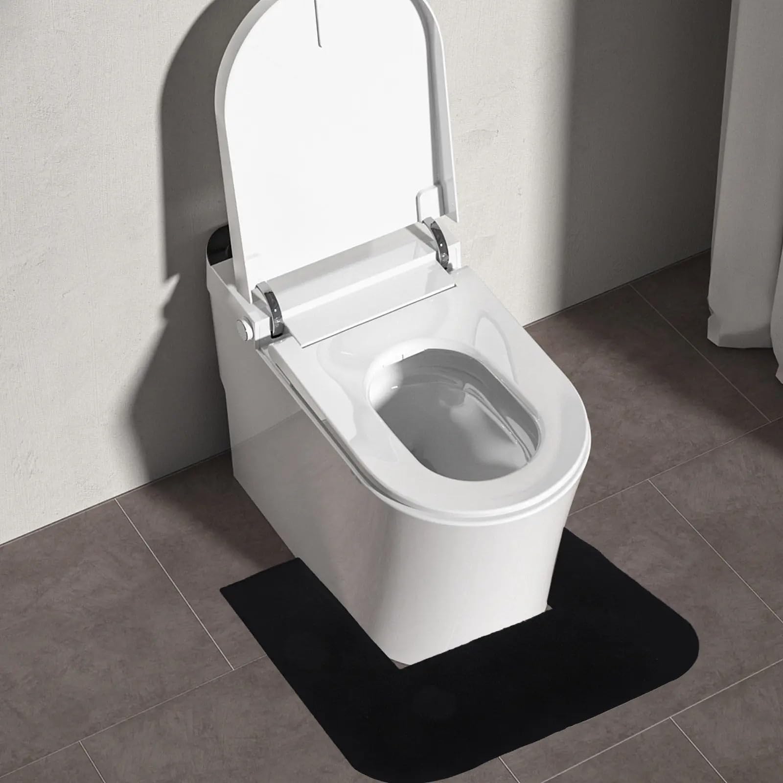Protector de suelo inodoro, alfombrilla absorbente en forma U, 2 uds