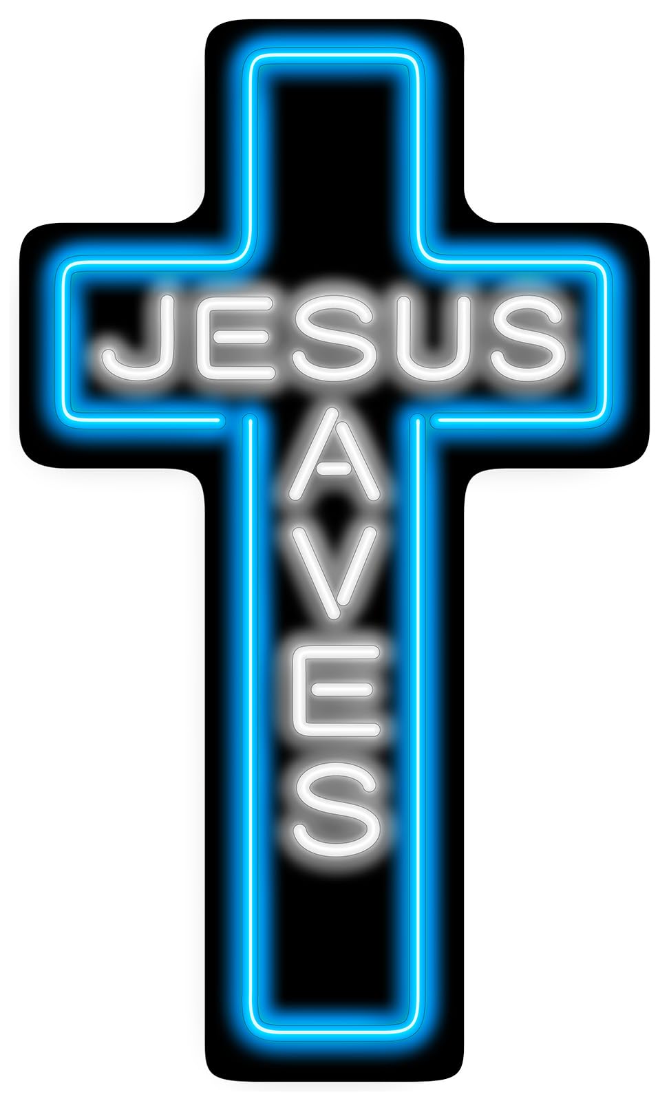 オーダーメイド　ネオンサインJESUS SAVES NEON管　14*9インチ Jesus Saves Neon Sign - Large Size - 22