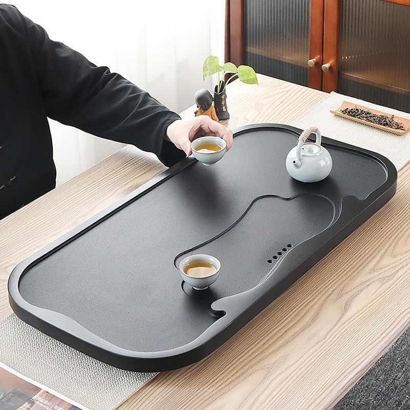 Tea Set Household Tray Drain Small Dry Tea Table Chinese Style Small Tea Table Coffee Table Tea Sea Chinese (A)