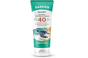 Badger SPF 40 Baby Natural Mineral Sunscreen Cream