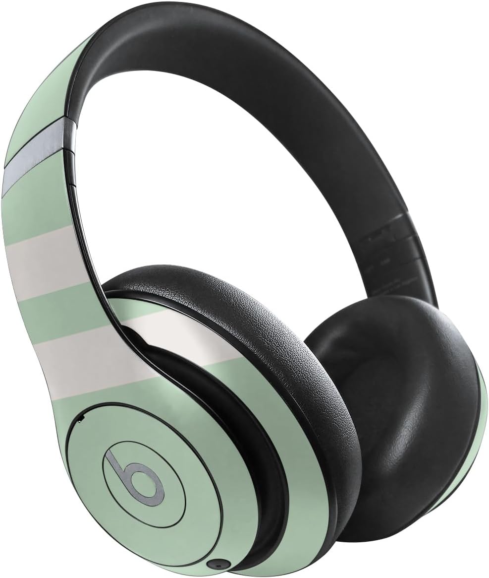 MightySkins Skin Compatible with Beats Studio Pro - Mint Stripes | Protective, Durable, and Unique Vinyl Decal wrap Cover | Easy to Apply, Remove, and Change Styles