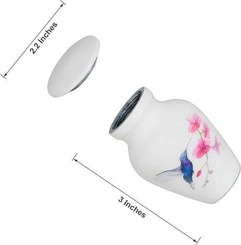 Miniatura 40 de SMARA Urna de cremación de recuerdo pequeña con funda de terciopelo Elige entre colores únicos Encantadora ficha de metal para cenizas humanas