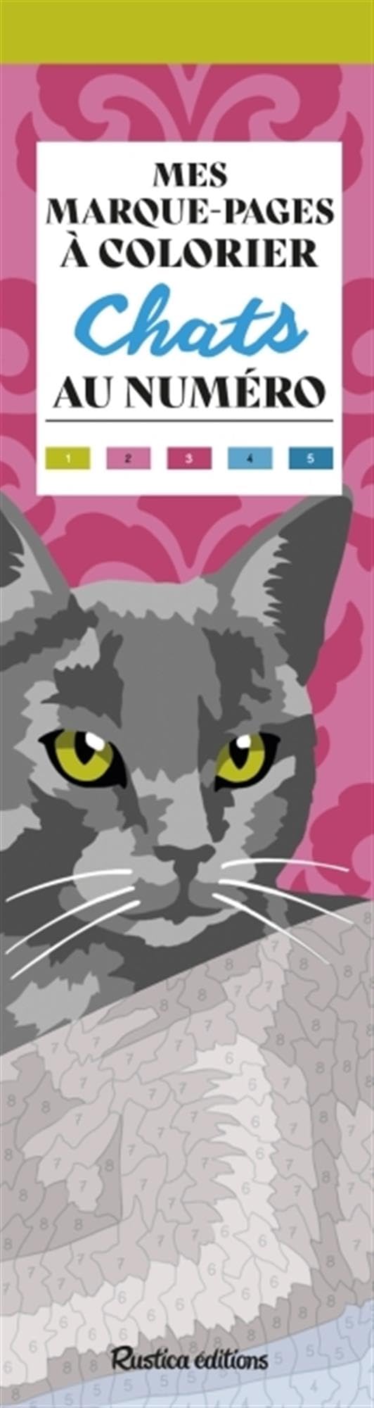 Mes marque-pages à colorier au numéro - Chats