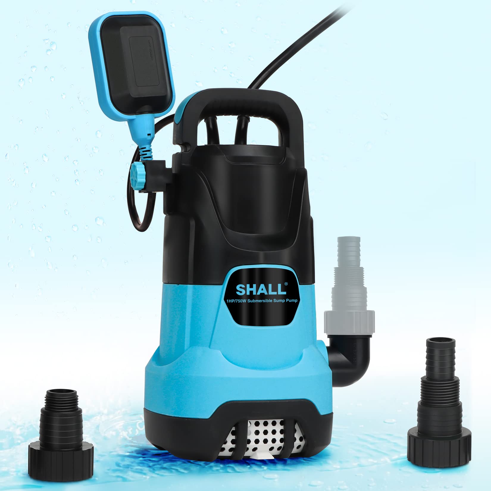 Buy SHALL 750W 1HP Sump Pump 3566GPH Submersible Clean/Dirty Water Pump