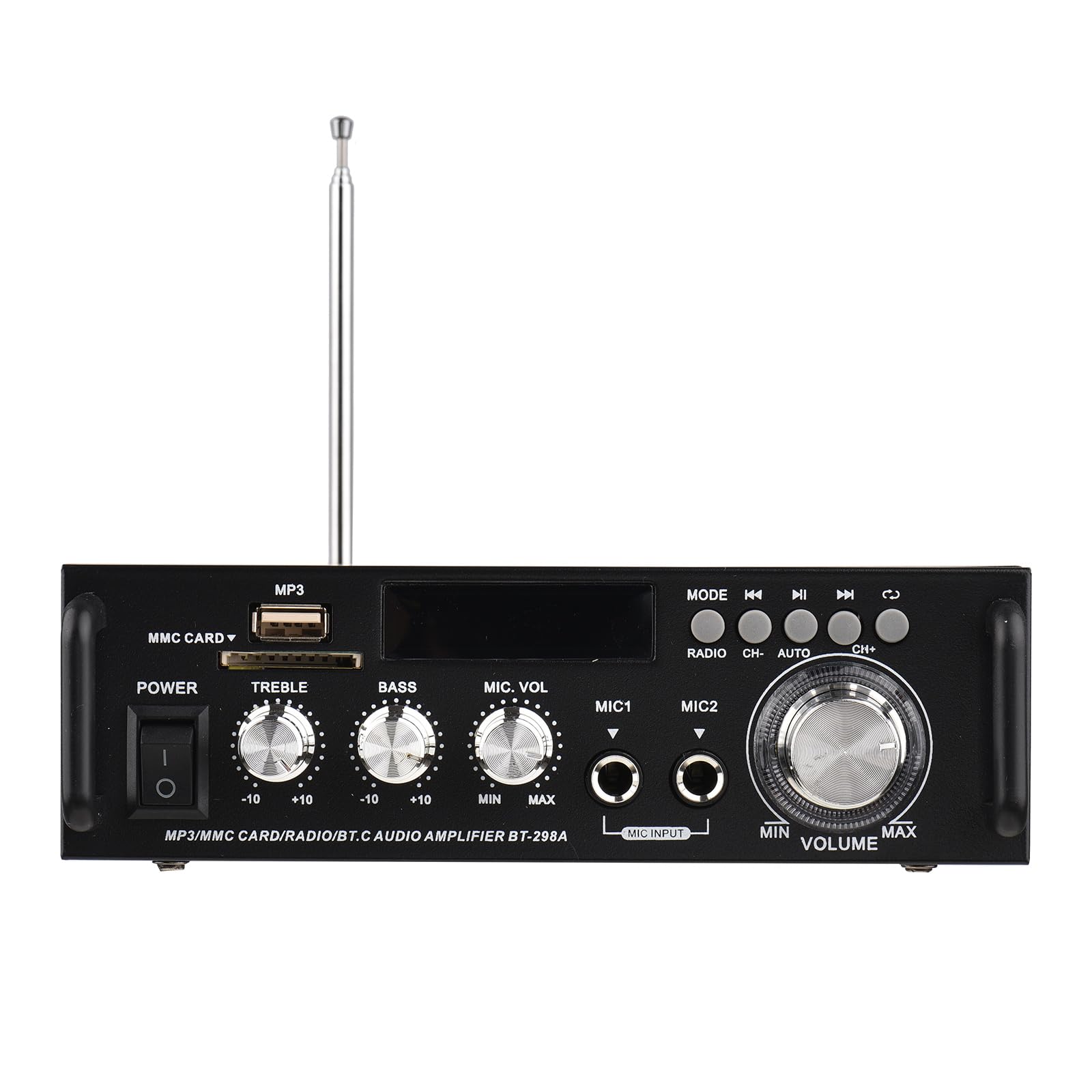 Docooler 600W Amplificatore Audio,HiFi Audio Stereo Bluetooth Radio Portatile per Auto o Casa, con Telecomando ed Mini Display 2CH LCD, 12 V / 220 V