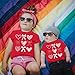 Mommy and Me Valentines Outfits Mama Shirt Toddler Girls Valentines Day Shirts Heart Short Sleeve Tops Red