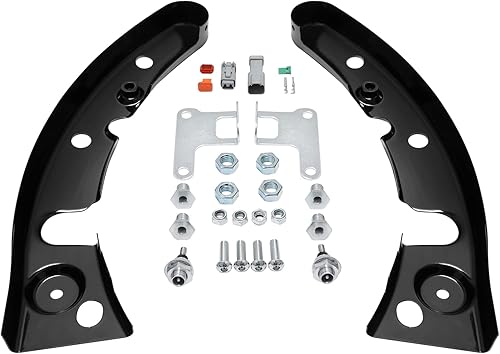 Miniatura 6 de XMT-MOTO Sistema de guardabarros trasero con kit de soporte de alforja con luces LED integradas para Harley Davidson Touring Modelos Road King