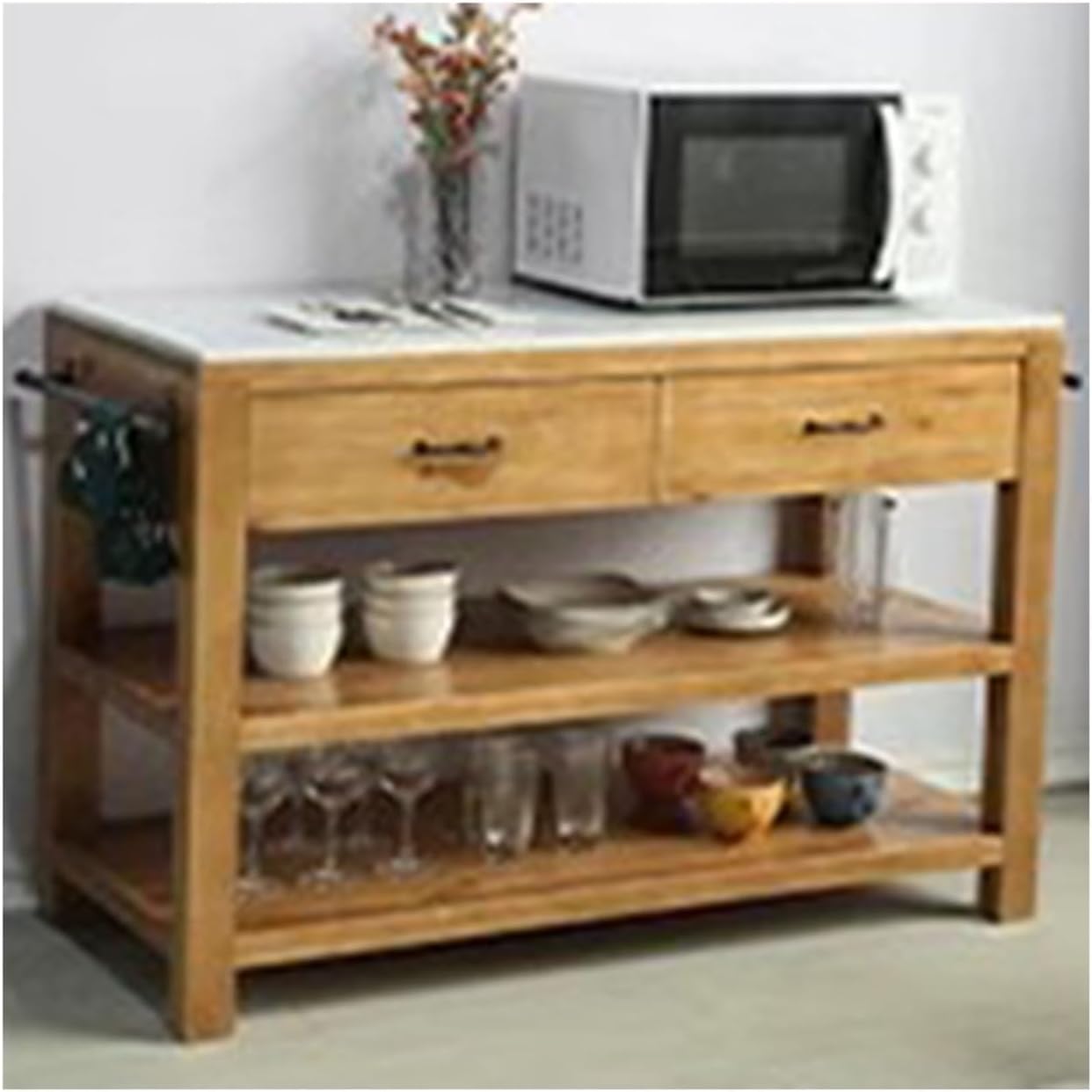 Sideboard Cabinet Retro Sideboard Dining Table Microwave Storage Cabinet Modern Kitchen Island Operation and Cooking Console Coffee Table