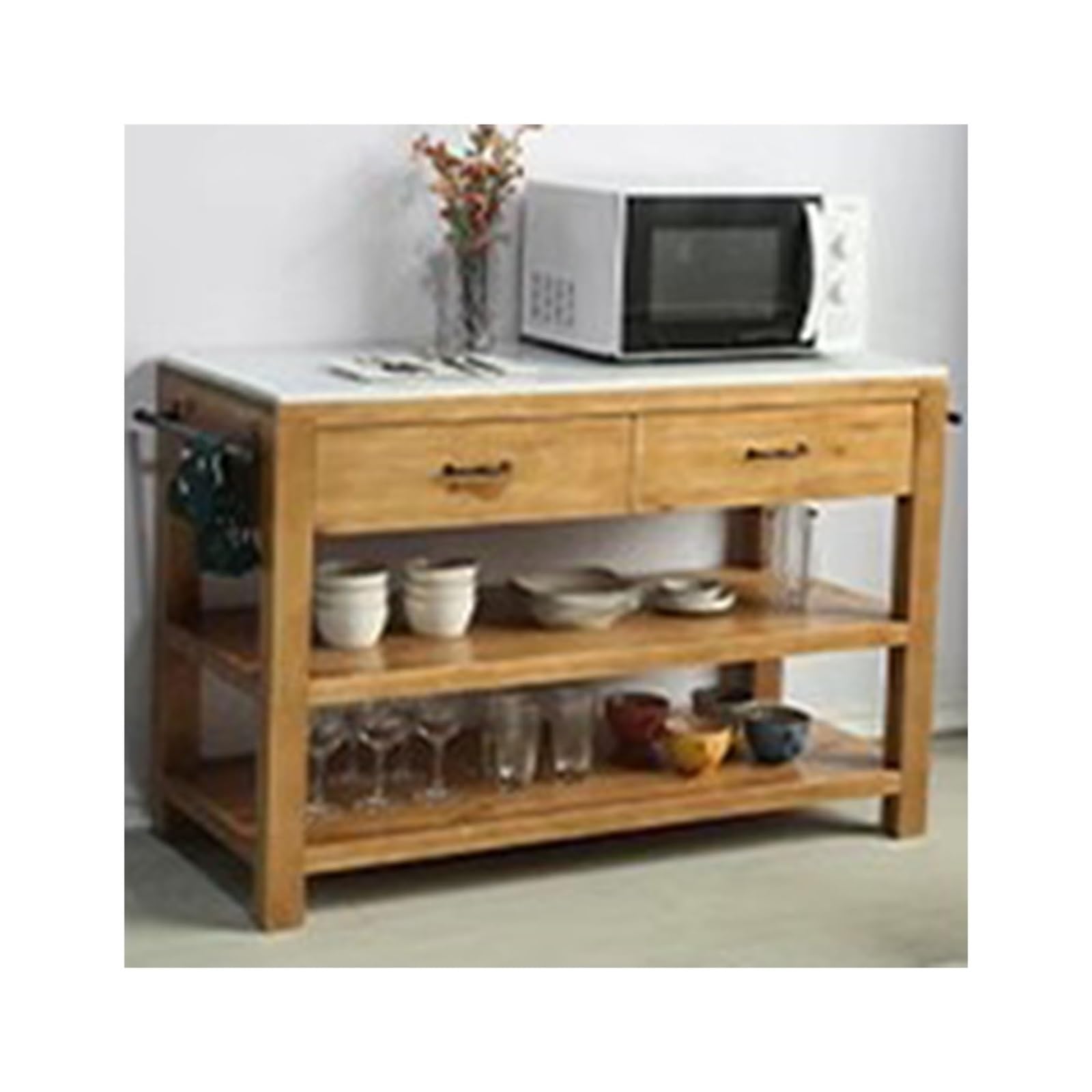 Mueble aparador Aparador Retro, Mesa de Comedor, gabinete Almacenamiento for microondas, Moderna Isla Cocina, operación y Mesa de Centro Consola