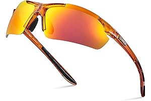 Xagger Men's Polarized Wrap Around Orange Sunglasses For Men UV400