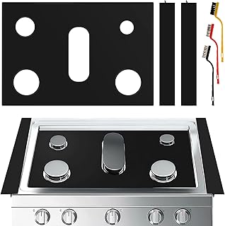 Premium Gas Stove Top Burner Covers & Oven Liners (Non-Stick, Washable, Samsung Compatible)