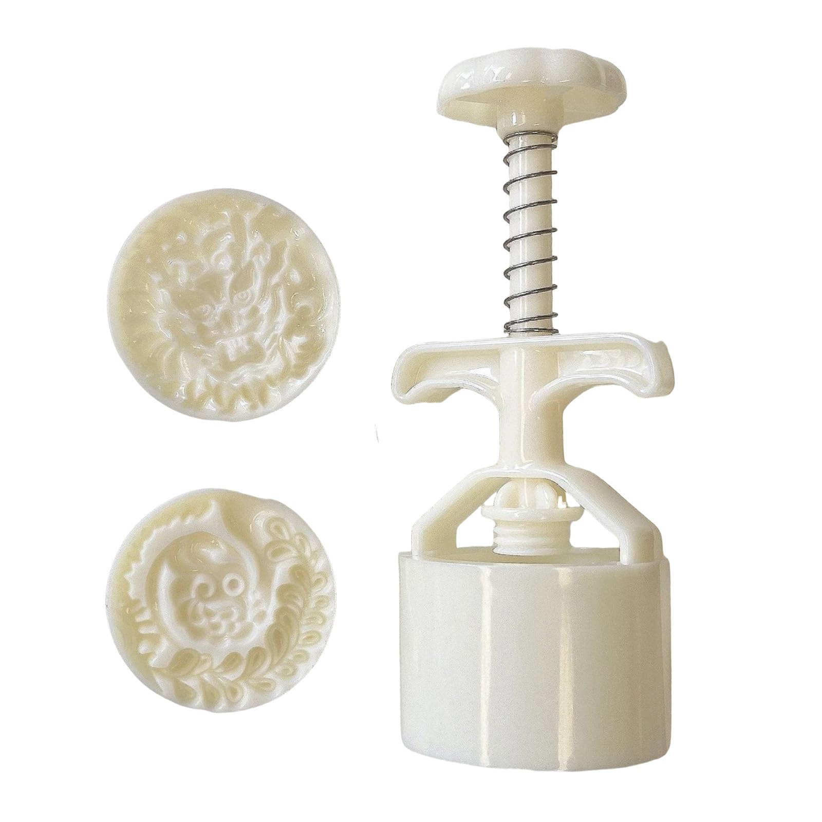 Elnwnnkc Hand Pressed Mold ABS Ice Skin Traditional Bean Pastes Cake Mold for Baking Enthusiasts Dessert Bakewares Cookie Stamp Set