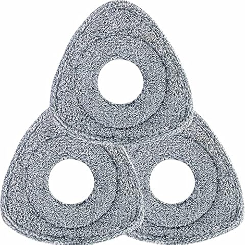 VENETIO Innowellclean Triangle Spin Mop Refills - Include Washable Microfiber Mop Pad Replacements (Qty 3) Cover