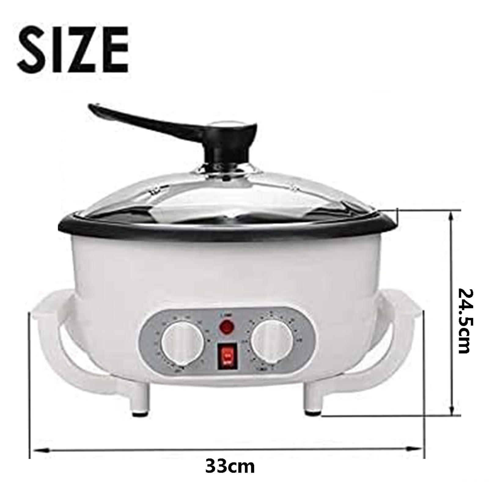 Maszyna do prażenia ziarna o mocy 1200 W, regulowana temperatura, timer, maszyna do pieczenia ziaren kawy do użytku komercyjnego i domowego, różnorodne wypieki żywności,
