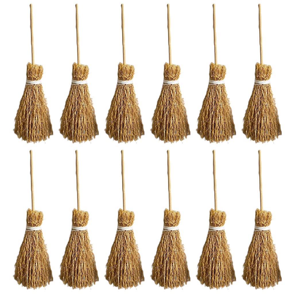 Honbay Mini-Strohbesen Set – 20 Stück, Für Halloween, Hexenkostüm, Deko, Cosplay