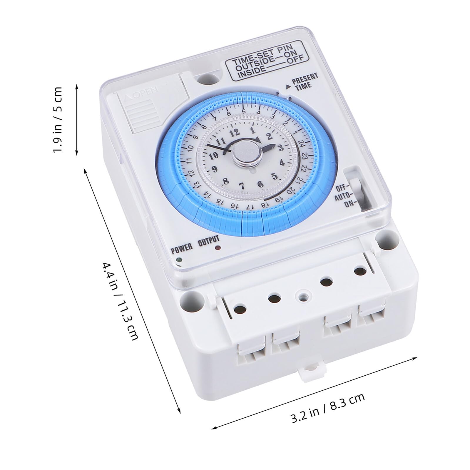 Temporizador Mecánico de Cocina Portátil de PC Blanco | Interruptor de Cuenta Regresiva, Diseño Simple, para Pancakes y Cookies