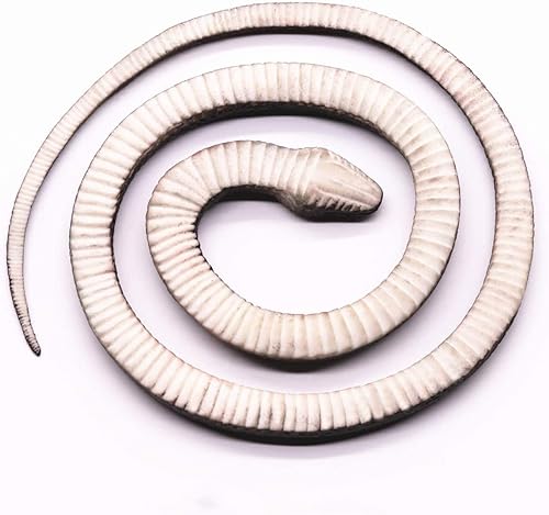Miniatura 6 de Serpientes de goma realistas – 4 piezas de serpiente de goma falsa de 29 pulgadas para mantener alejados a los pájaros, serpiente realista de goma