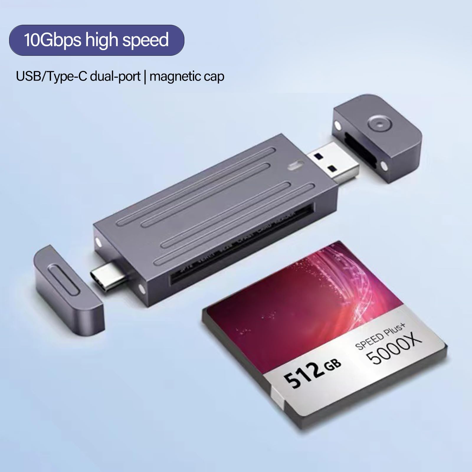 Fácil integración con dispositivos USB 3.2 tipo C y transmisión rápida de lector de tarjetas USB 3.2