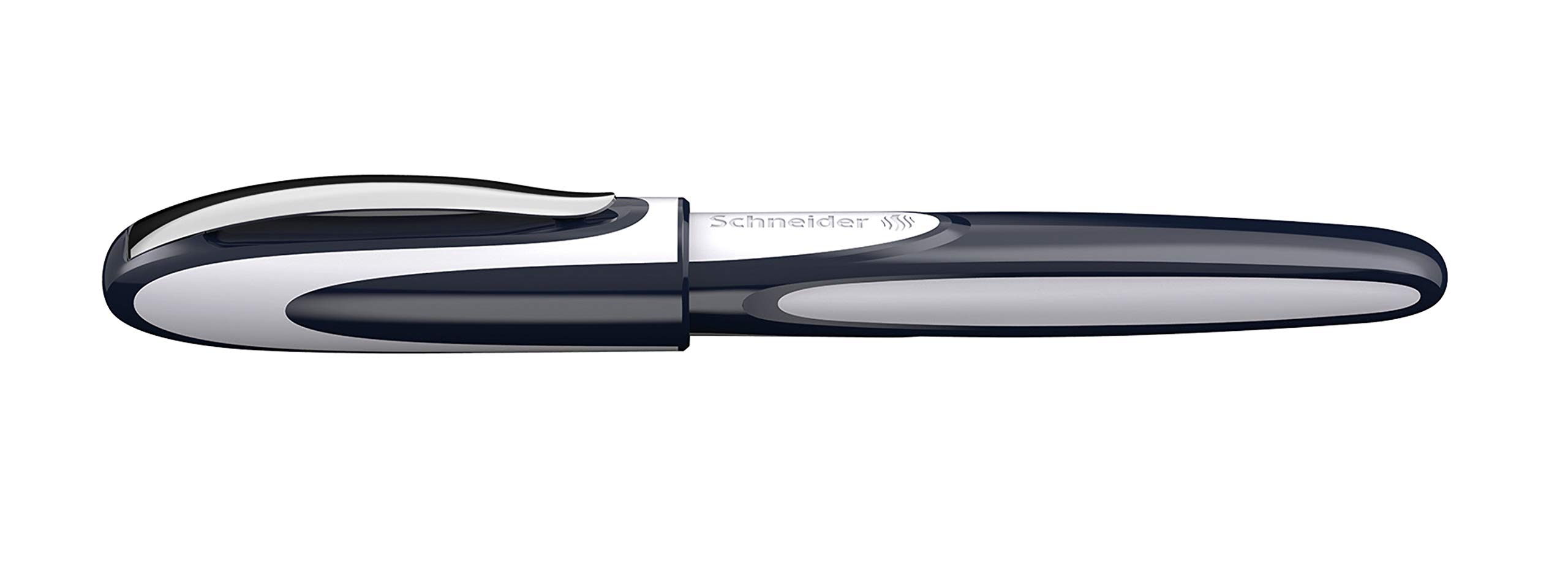Schneider Patronenroller Ray – Inkl. 12 Patronen, Edelstahlspitze, Made In Germany (blau/grau)